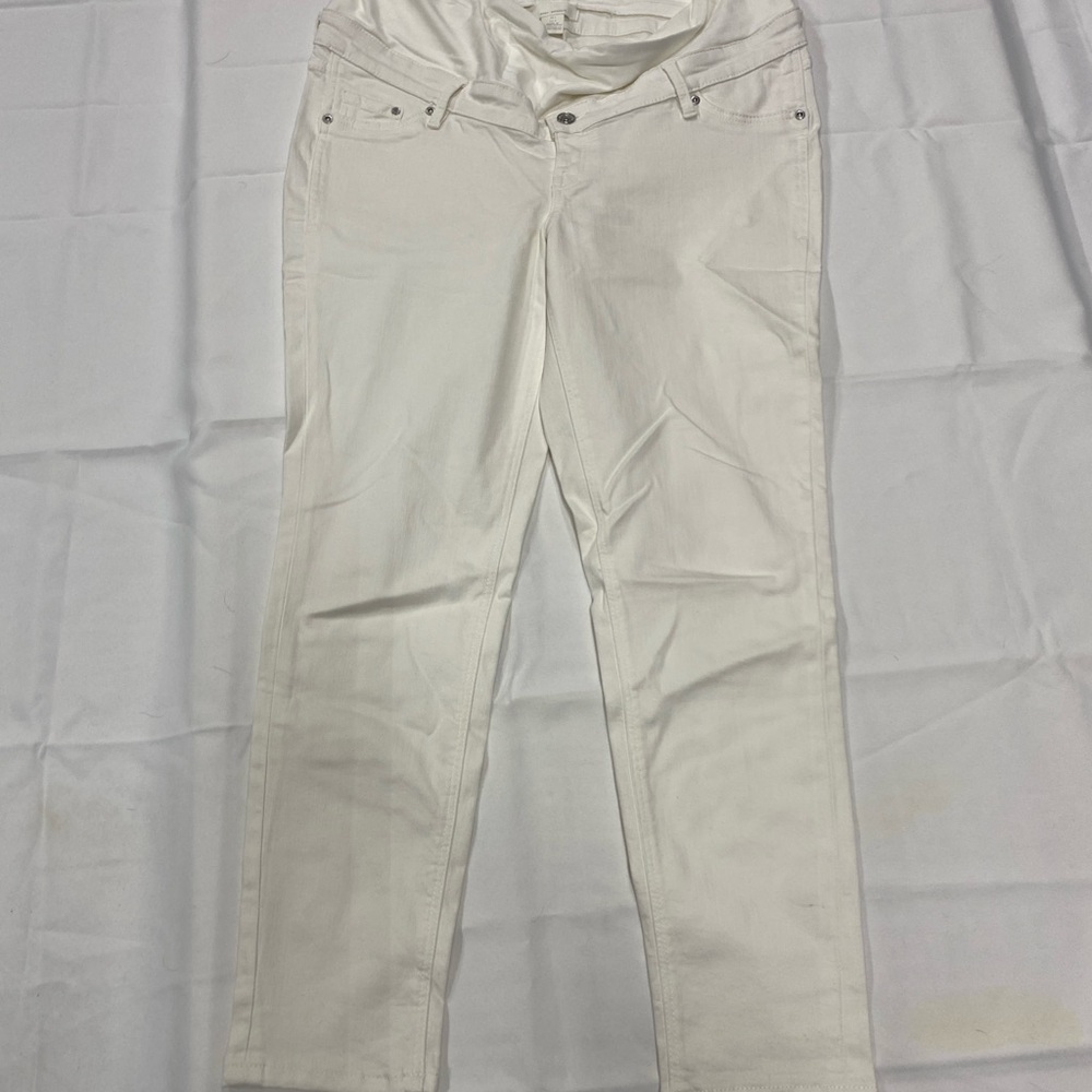 H&M White Maternity Jeans Size L